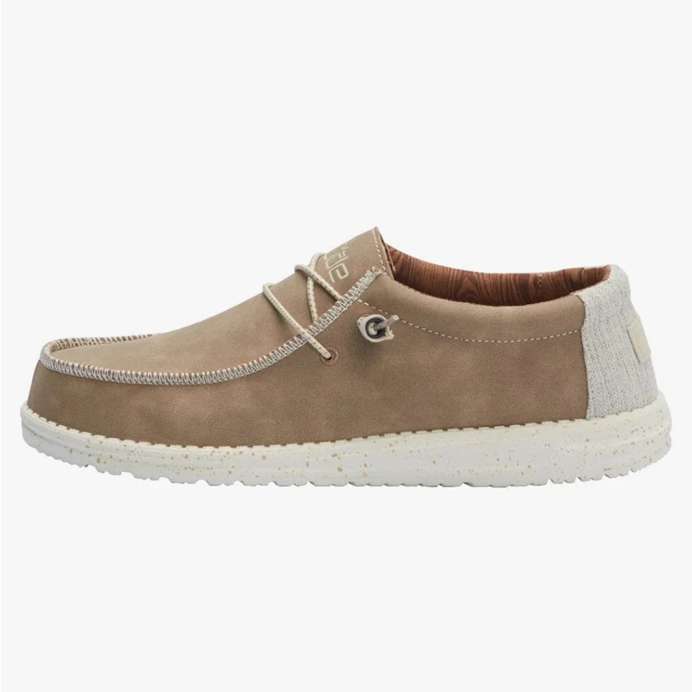 Hey Dude Men’s Taupe Slip-On Loafers with White Sole